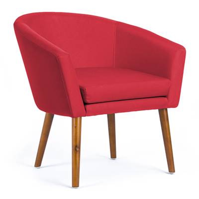 Lanster fauteuil Rouge Frêne foncé