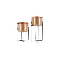 Salix lot de 2 cache-pots cuivre