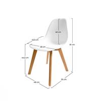 Verno chaise scandinave blanche