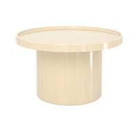 Moxy table basse en MDF laqué blanc cassé D70cm