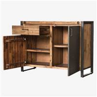Kiko buffet acacia et métal 1 tiroir 2 portes