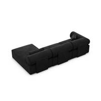 Anicipri canapé d'angle droit en velours noir
