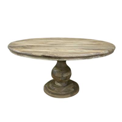 Table à manger ronde en bois de manguier clair Ø152cm