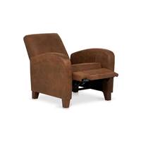 Cuba fauteuil relax manuel en microfibre bristol marron