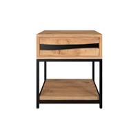 Zen table de chevet en bois d'acacia et métal