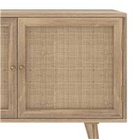 Rinto buffet 2 portes cannage et bois de manguier
