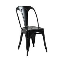 Lix chaise en métal noir mat style industriel