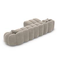 Dolban canapé d'angle gauche en velours beige foncé