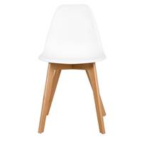 The Lady chaise scandinave d'artiste blanche et dessin noir