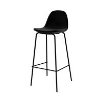 Vladi chaise de bar en velours noir H75