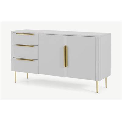 Ebro buffet gris et laiton