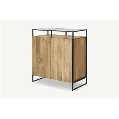 Kilby buffet bois de manguier clair et verre