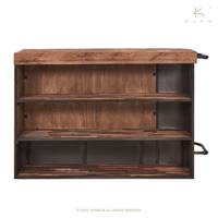 Nautical bar central angle gauche bois de bateau recyclé L164cm