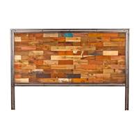 Nautical tte de lit 140cm en bois de bateau recycl