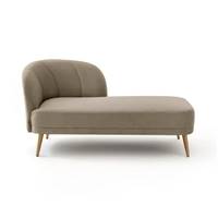Cajou méridienne d'angle gauche velours taupe