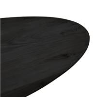 Taalika table à manger ovale en manguier noir et métal 240cm