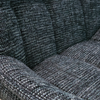 Telma chaise en tissu chenille bleu piètement noir
