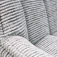 Telma chaise en tissu chenille gris piètement noir