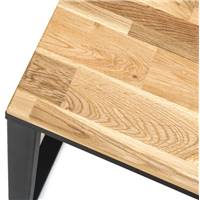 Bahi table de bar haute 4-6 couverts massif et acier