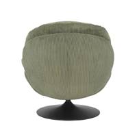 Topi fauteuil pivotant velours côtelé vert