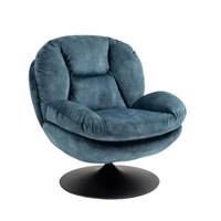 Topi fauteuil pivotant velours bleu gris