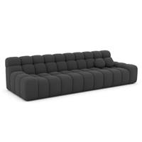 Boon canapé 5 places en tissu texturé gris anthracite