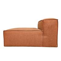 Module de canapé orange en tissu texturé