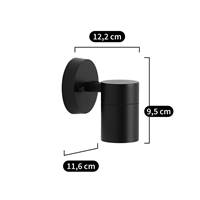 Aleria applique murale en aluminium noir extérieur