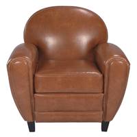 Westfild fauteuil en croûte de cuir camel