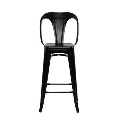 Lix tabouret mi-hauteur en métal noir