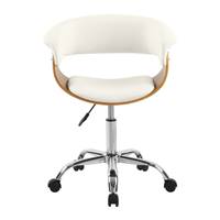 Debbie chaise de bureau réglable et pivotante blanche