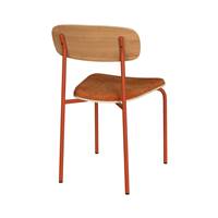 Taxa chaise en bois clair et tissu orange
