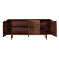 Vidax buffet en bois détails dorés 3 portes 3 tiroirs