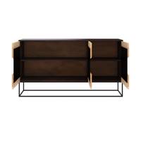 Zen buffet en bois d'acacia et métal noir