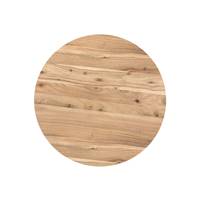 Vida table à manger ronde en bois d'acacia et métal noir 4 personnes ø115