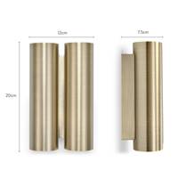 Rosalie applique murale style jumelle aluminium laitonné