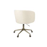 Alexia chaise de bureau rotative à roulettes tissu tweed beige miami