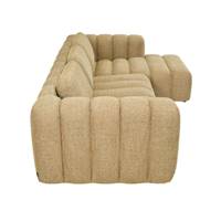Eliot canapé d'angle droit en tissu tweed jaune miami