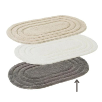Tritap Tapis de bain ovale gris 60x40cm