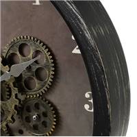 Parker horloge gousset murale métal noir 38x50