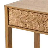 Bella table de chevet 1 tiroir en bois et corde H58cm