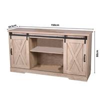 Manhattan buffet ranch 2 portes coulissantes bois et métal L150cm