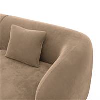 Taigano fauteuil 1 place en velours marron