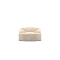 Mosna fauteuil 1 place en velours crème