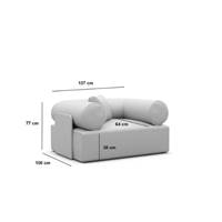 Anicipri fauteuil en tissu texturé blanc