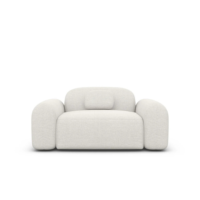 Buccana fauteuil en tissu texturé blanc