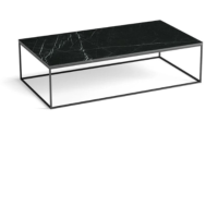 Hlix table basse mtal et marbre noir