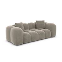 Cotton canapé 2 places en velours beige foncé