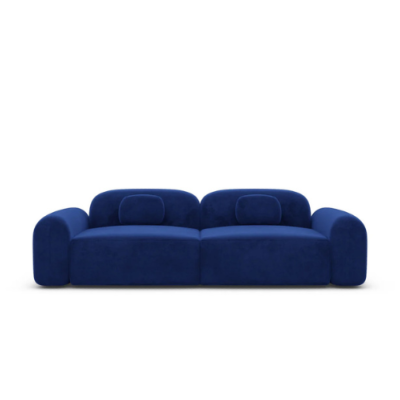 Buccana canapé 2 places en velours bleu foncé