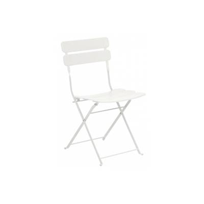 Amandine chaise pliante blanche mat